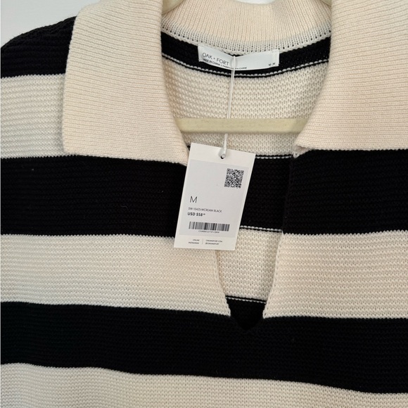 CROPPED STRIPED COLLARED SWEATER - brand new - Picture 4 of 4